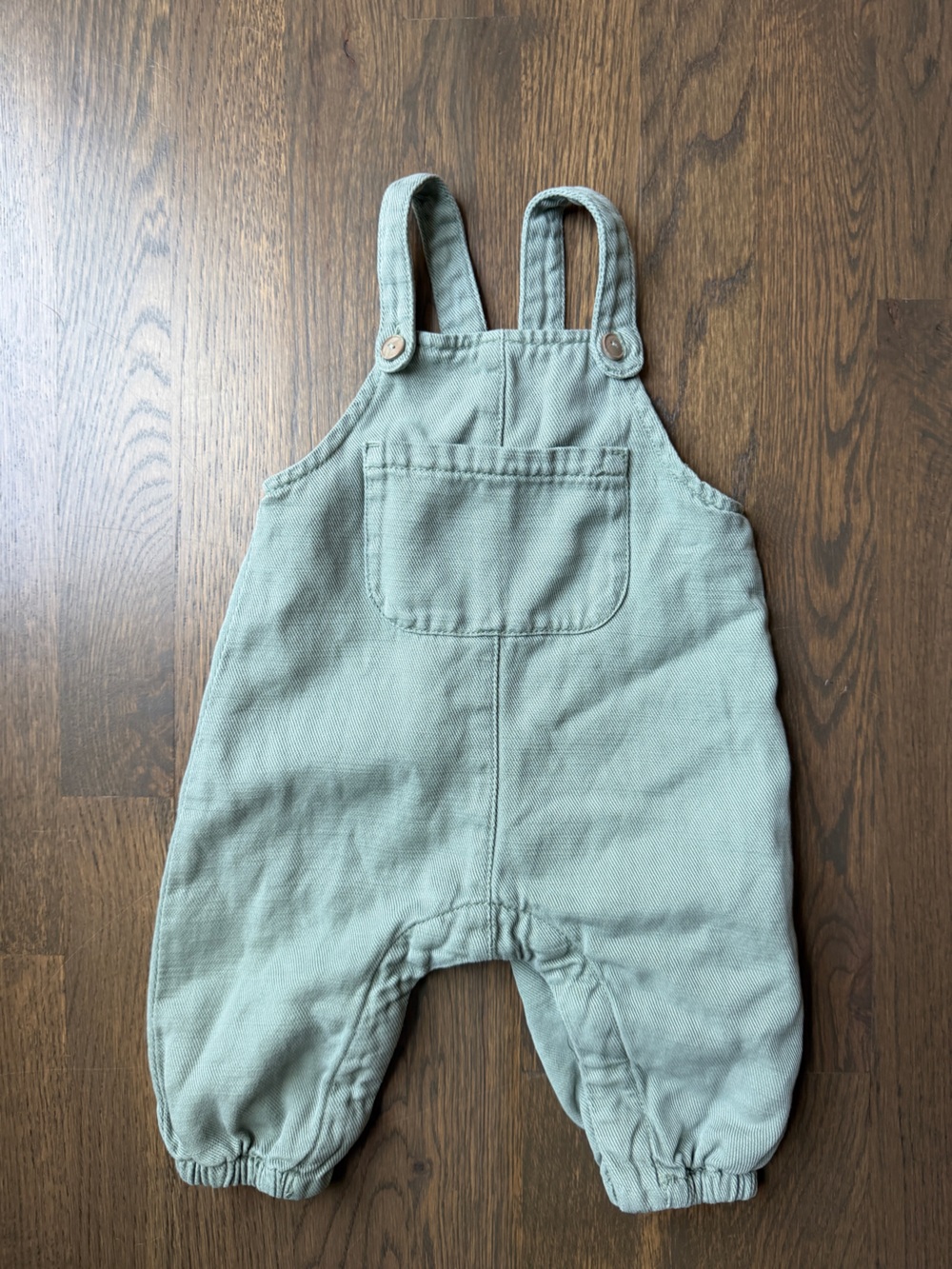 ZARA Kids Sage Green Cotton Overalls